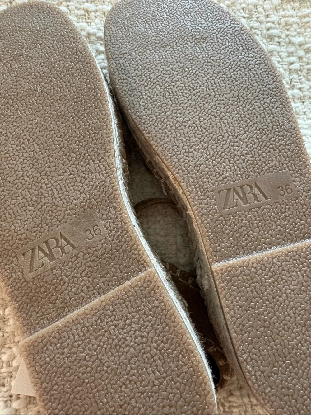 ZARA TOPSTITCHED ESPADRILLES NWT Size: 6 (36 ) * Color: Brown